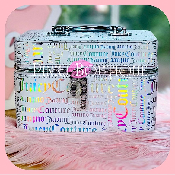 Juicy Couture Handbags - 🎉HP!💗💄{Juicy Couture} Beautiful Iridescent Hardshell Cosmetic Train Case!